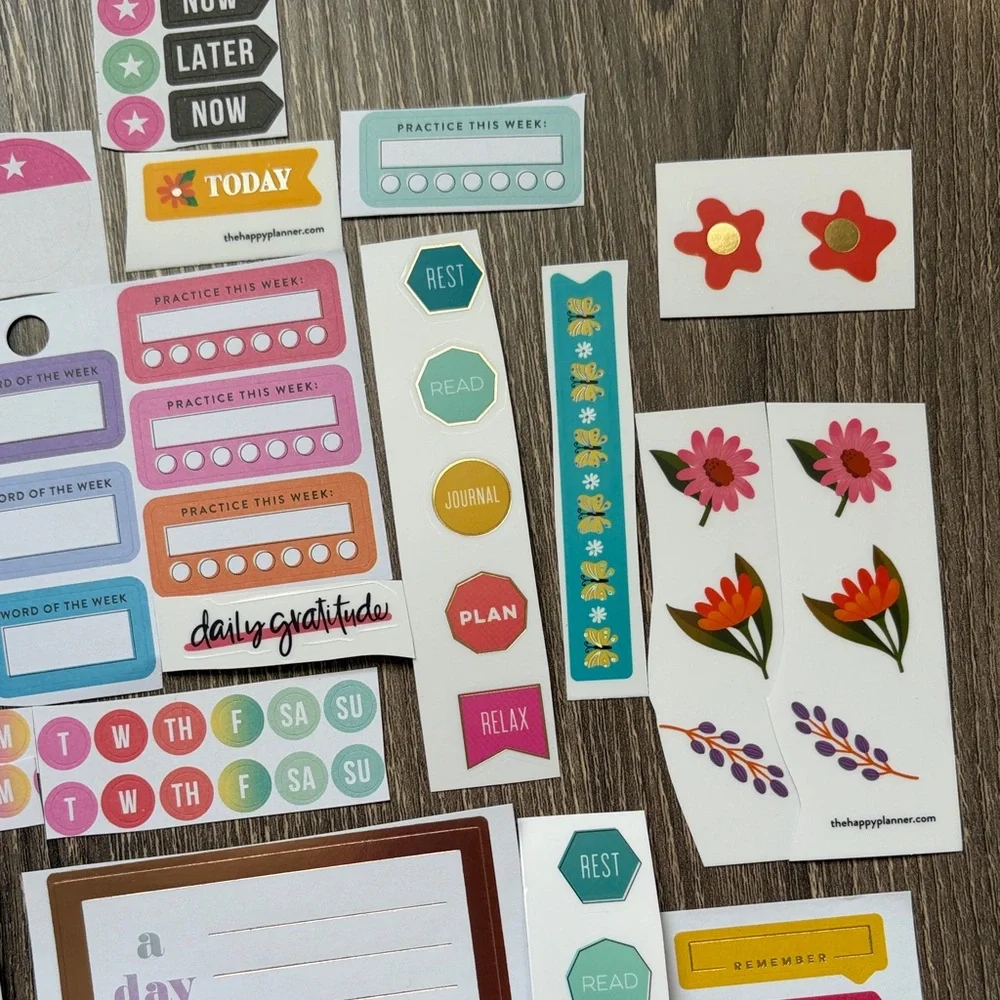 ❤️$4 Vibrant Not So Mystery Happy Planner Sticker Set